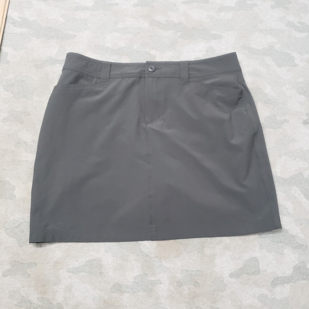 Eddie Bauer Skort Women 4 Gray Hiking Active Outdoor Pockets Trail Minimalist